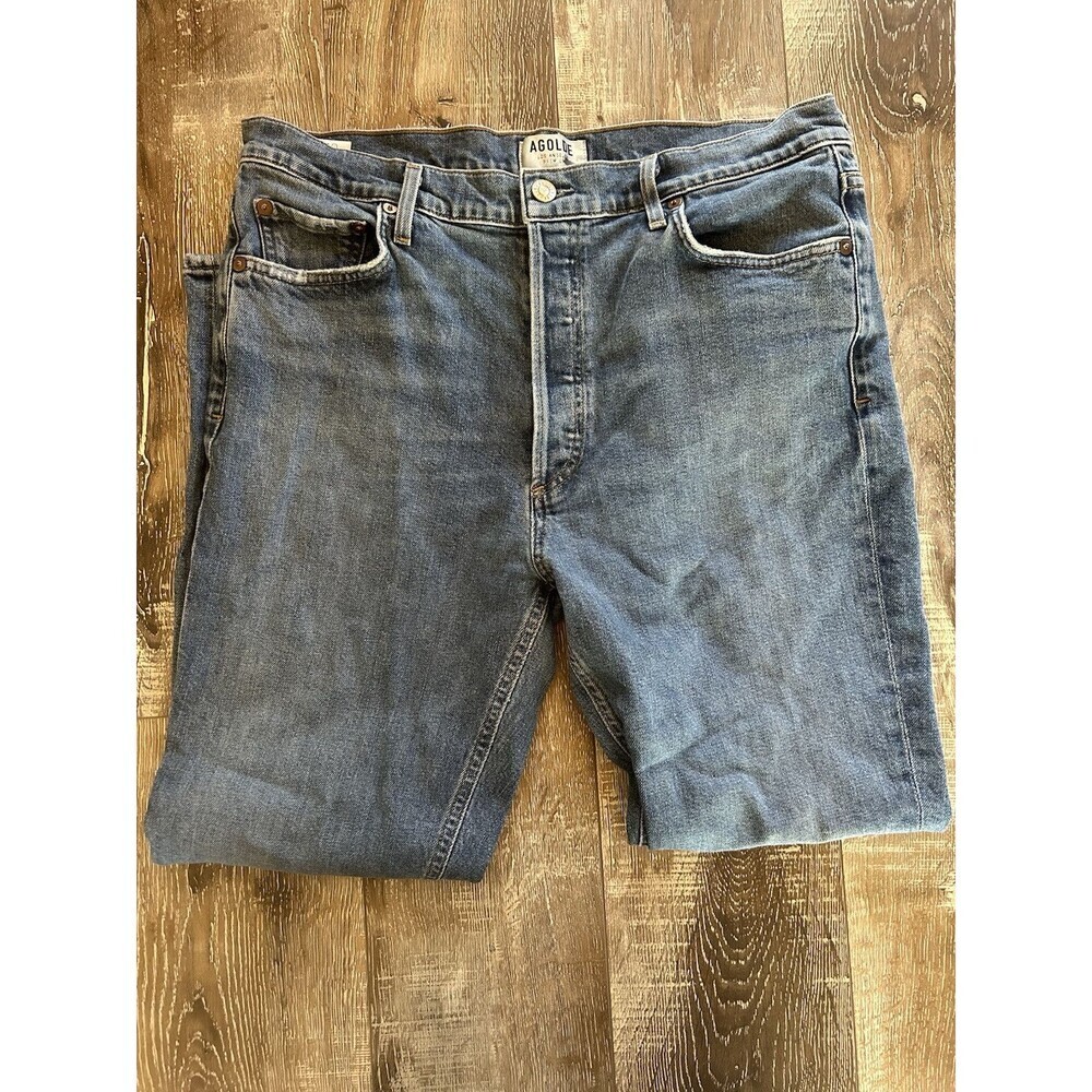 Agolde Jeans Denim Blue Medium Wash Casual Straight Leg Women's Size 32 - Picture 6 of 11